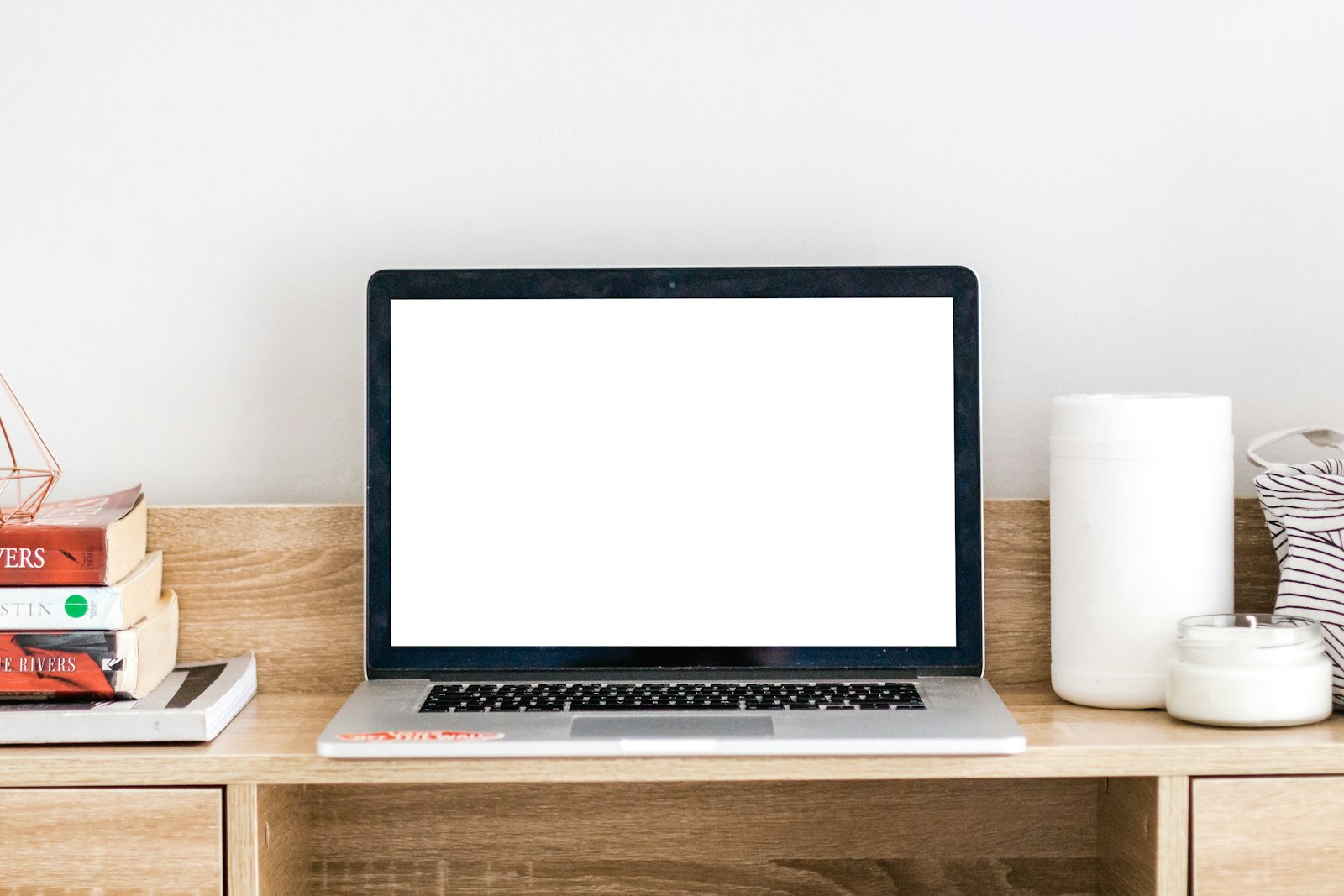 Laptop on a desk